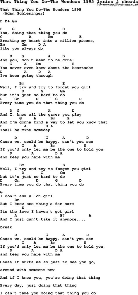 lyrics that thing you do